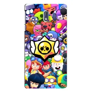 Чехол для Nokia 3 Бравл Старс (VPrint) (Лого Brawl Stars)