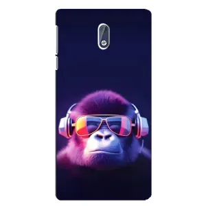 Чехол с Обезьянами Nokia 3 - (AlphaPrint) (Стильная обезьяна)