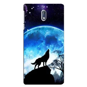 Захисні чохли для Нокіа 3 (AlphaPrint) (ХІТ продаж) ВОВК (Вовк на місяць)