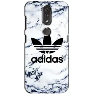 Чехлы Адидас для Nokia 4.2 (AlphaPrint) (Адидас на мраморе)