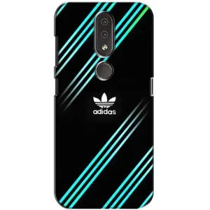 Чехлы Адидас для Nokia 4.2 (AlphaPrint) (Адидас с полосами)