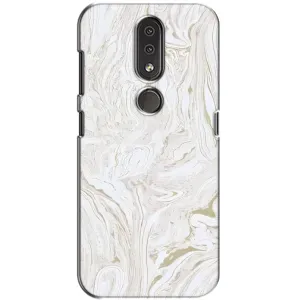 Мраморный чехол на Nokia 4.2 (VPrint) (Белый мрамор)