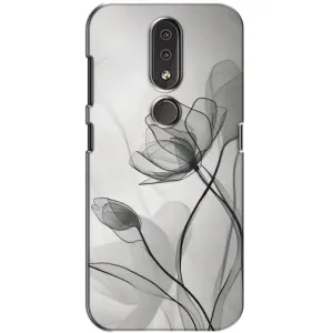 Чохол з принтом «Чорні квіти» для Nokia 4.2