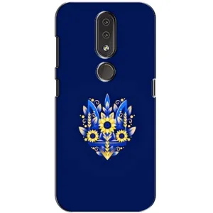 Чехлы для Nokia 4.2  Укр. Символика (AlphaPrint) (Цветочный Герб)