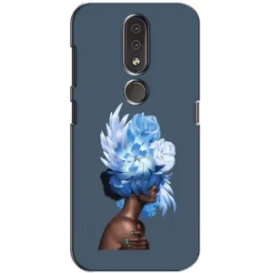 Чехлы (ART) Цветы на Nokia 4.2 (VPrint) (Квіти на голові)