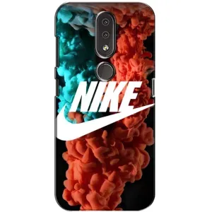 Чехол для Nokia 4.2 - с принтом Найк (AlphaPrint) (Дымчатый найк)