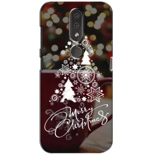 Рождественские Чехлы для Nokia 4.2 (VPrint) (Елочка узорная)