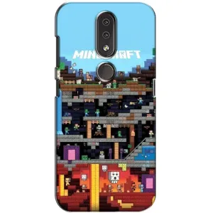 Чехол Майнкрафт на Nokia 4.2 (AlphaPrint) Minecraft (фон Minecraft)