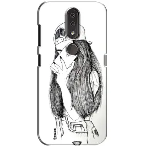 Чохол з друком для Nokia 4.2 - (Мода) (AlphaPrint) (Фото дівчини)