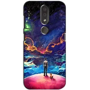 Космические Чехлы для Нокиа 4.2 (VPrint) (Галактический вид)