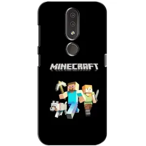 Чехол Майнкрафт на Nokia 4.2 (AlphaPrint) Minecraft (герои Minecraft)
