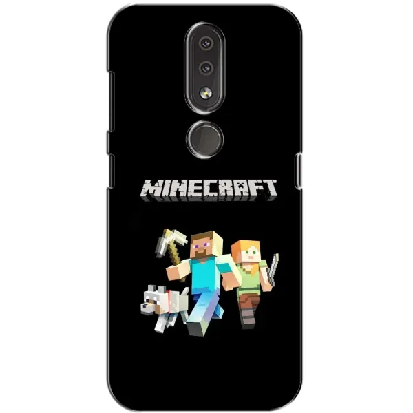 Чехол с принтом «герои Minecraft» для Nokia 4.2