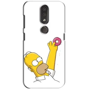 Чехол с Симпсонами для Nokia 4.2 (VPrint) (Гомер с пончиком)