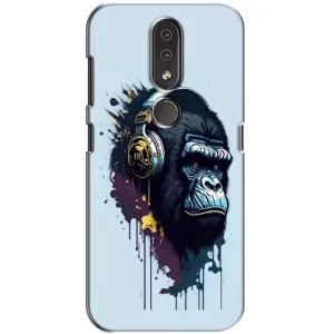 Чохол з Мавпами Nokia 4.2 - (AlphaPrint) (Горила в навушниках)