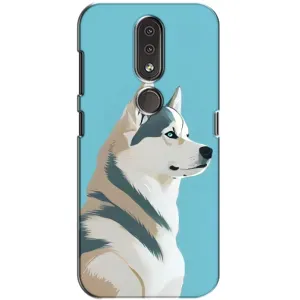 Чехол с Хаски для Nokia 4.2 - (AlphaPrint) (Хаски арт)
