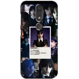 Чехлы Венсдей на Nokia 4.2 Уэнсдей (AlphaPrint) (коллаж Уэнздей)