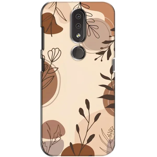 Чохол з принтом «Коричневі квіти» для Nokia 4.2