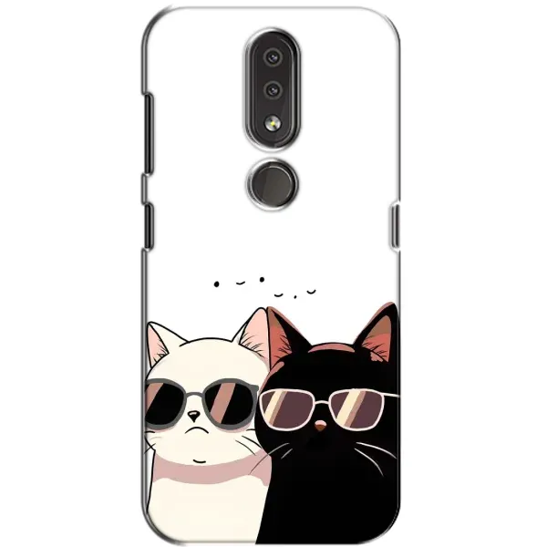 Чохол з принтом «Коти в окулярах» для Nokia 4.2