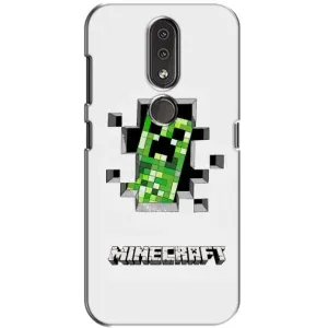 Чехол Майнкрафт на Nokia 4.2 (AlphaPrint) Minecraft (крипер Майнкрафт)