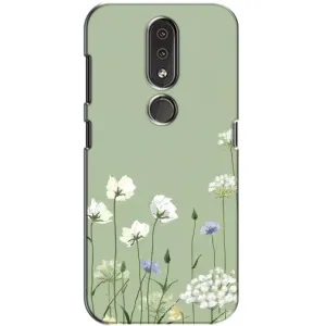 Чохол з принтом «Квіти на зеленому» для Nokia 4.2