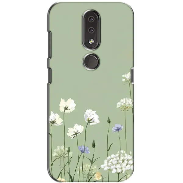 Чохол з принтом «Квіти на зеленому» для Nokia 4.2
