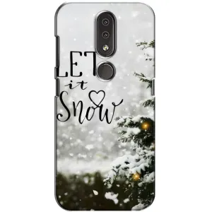 Новорічні, Святкові Чохли для Nokia 4.2 - 2024 год (Let it snow)