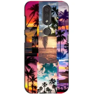 Силиконовый чехол с КАРТИНКАМИ лето для Nokia 4.2 (AlphaPrint) (Летний отпуск)
