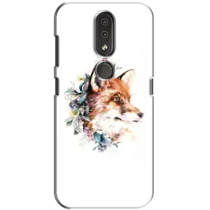 Чохли з картинкою Лисичка для Nokia 4.2 (VPrint) (Лиса в квітах)