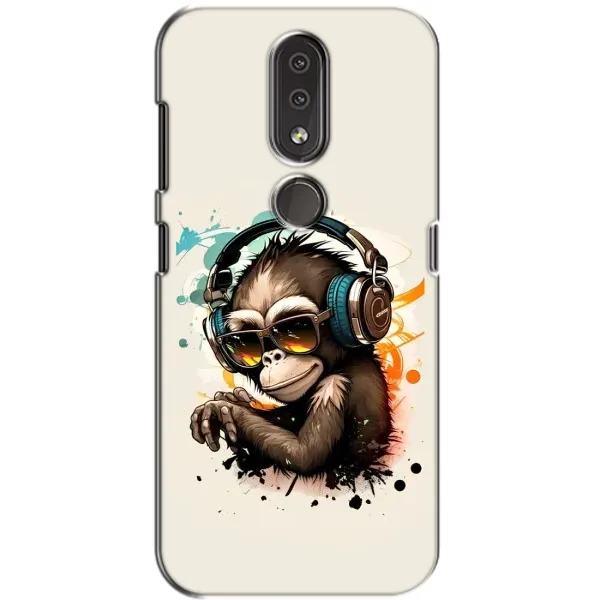 Чохол з принтом «Макака в навушниках» для Nokia 4.2