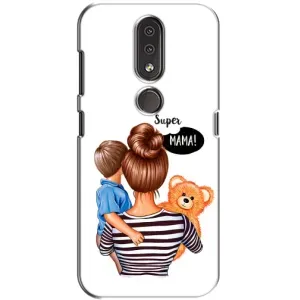 Чехол с печатью для Nokia 4.2 - (Мама с ребенком) (AlphaPrint) (Мама с сыном)