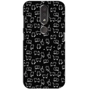 Чохол з принтом для Nokia 4.2 (AlphaPrint) Модні коти (Маленькі котики)