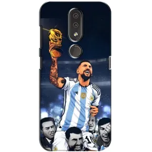 Чохли для Nokia 4.2 (Leo чемпіон) (AlphaPrint) (Мессі з кубком)
