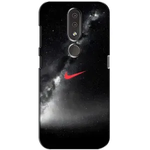Чехол для Nokia 4.2 - с принтом Найк (AlphaPrint) (Найк красный)