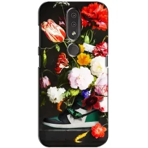 Бренднові Чохли для Nokia 4.2 - (PREMIUMPrint) (Nike цветы)