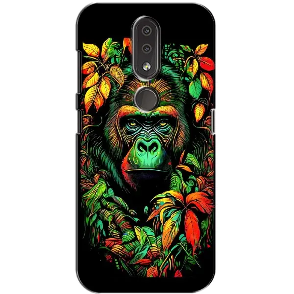 Чохол з принтом «Мавпа в квітах» для Nokia 4.2