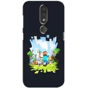Чехол Майнкрафт на Nokia 4.2 (AlphaPrint) Minecraft (персонажи Minecraft)