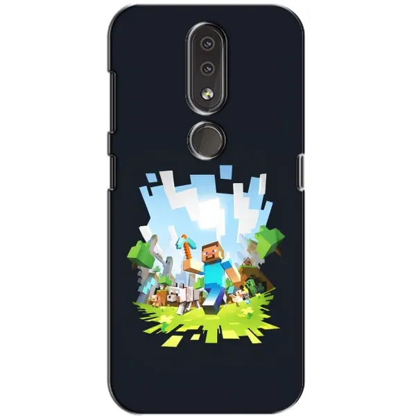 Чехол с принтом «персонажи Minecraft» для Nokia 4.2