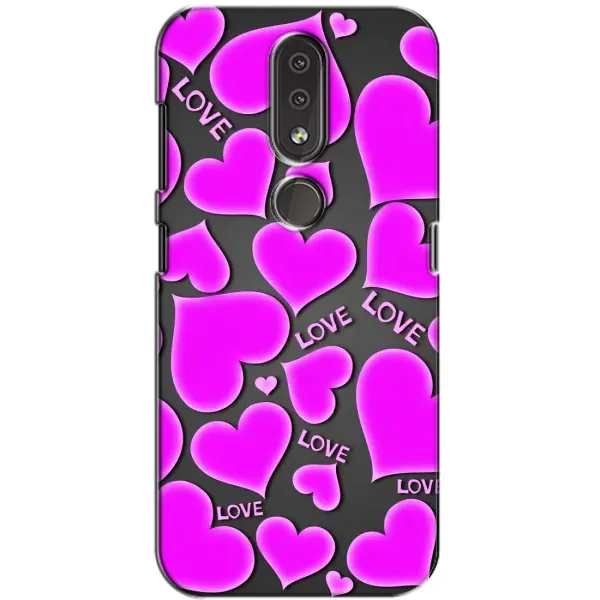 Чехол с принтом «Pink hearts» для Nokia 4.2 Чехол с принтом «Pink hearts» для Nokia 4.2