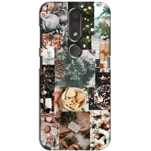 Чехол с принтом «Рождественский коллаж» для Nokia 4.2