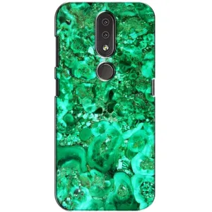 Мраморный чехол на Nokia 4.2 (VPrint) (Салатный Мрамор)