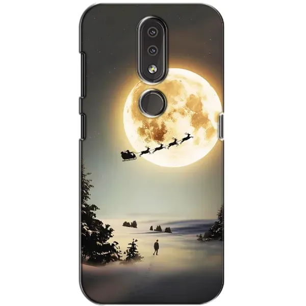 Чехол с принтом «Санта на луне» для Nokia 4.2
