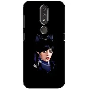 Чехлы Венсдей на Nokia 4.2 Уэнсдей (AlphaPrint) (серьезная Уэнздей)