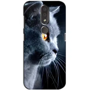 Чохли з Котиками для Nokia 4.2 (VPrint) (Сірий Кіт)