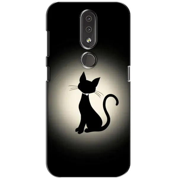 Чохол з принтом «Силует котика» для Nokia 4.2