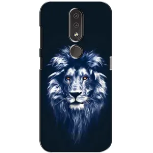 Чохол з картинкою ЛЕВ для Nokia 4.2 (VPrint) (Синій Лев)