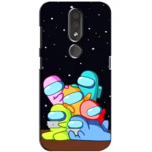 Чехол Амонг Ас для Nokia 4.2 (AlphaPrint) (Скины в космосе)