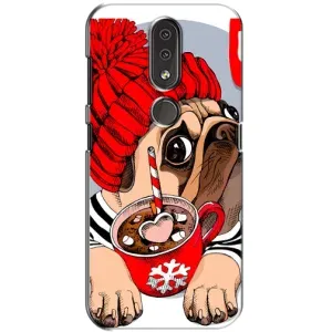 Чехлы с собаками для Nokia 4.2 (VPrint) (Собачка в шапке)
