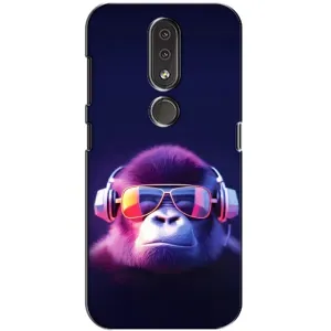 Чохол з Мавпами Nokia 4.2 - (AlphaPrint) (Стильна мавпа)