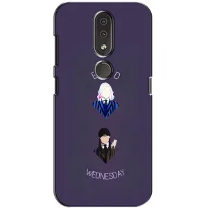 Чехлы Венсдей на Nokia 4.2 Уэнсдей (AlphaPrint) (Уэнздей и подруга)