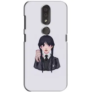 Чехлы Венсдей на Nokia 4.2 Уэнсдей (AlphaPrint) (Уэнздей и Вещь)